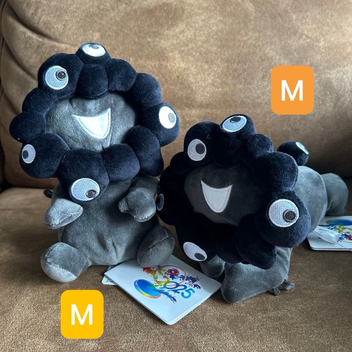 M】お手玉&這い型の黒ミャクミャクぬいぐるみ2点セット 関西万博大阪