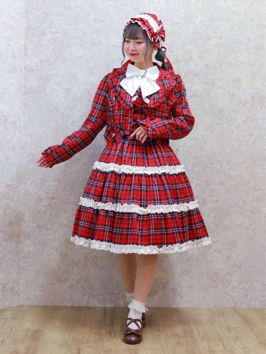 axes femme kawaii タータンチェックジャンスカ 赤 新品未使用 タグ