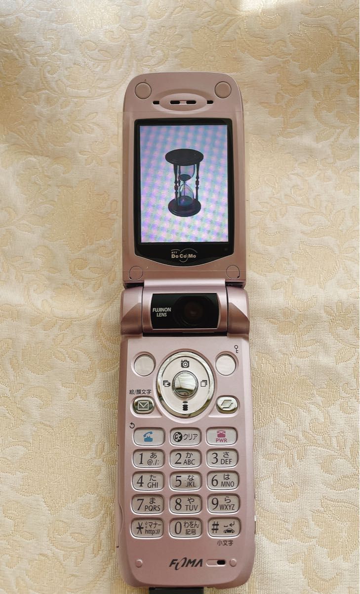 未使用 FOMA 三菱 ガラケー カメラ 携帯電話 D900i ピンク 2004年製