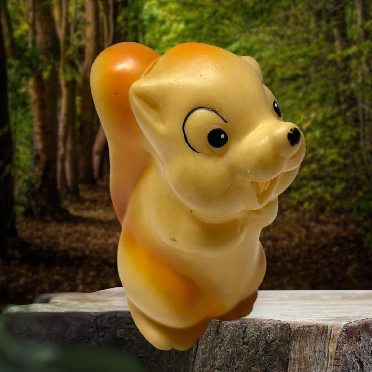 スルガ銀行 リス貯金箱 ソフビ製 昭和レトロ ノベルティ 可愛い 当時物