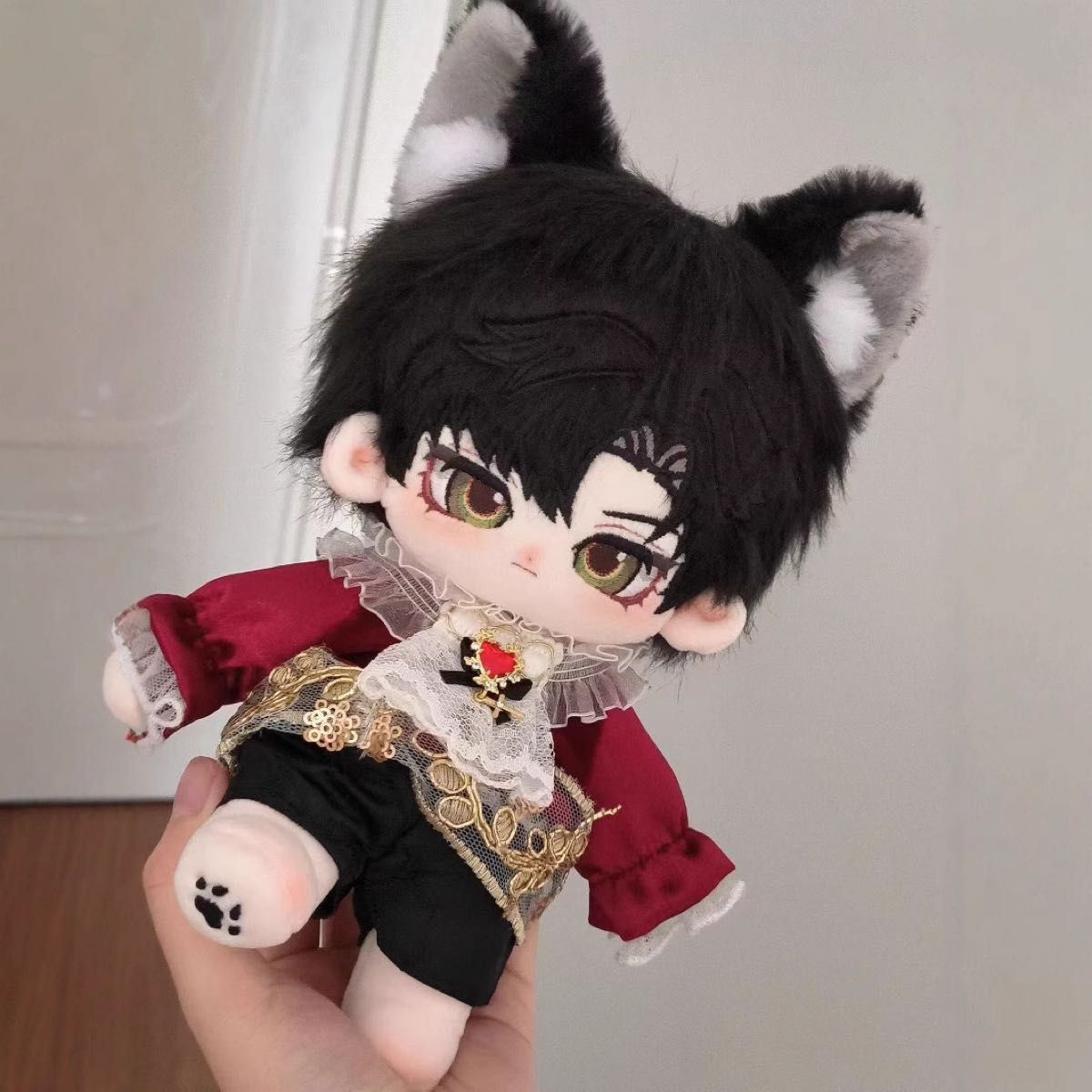 貴族 ぬい服 20cm ぬいぐるみ服 赤 レッド 王子 クラシカル おしゃれ