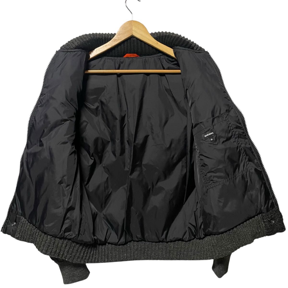 ディーゼル DIESEL ニット切り替え ダウンジャケット MA-1型｜Yahoo