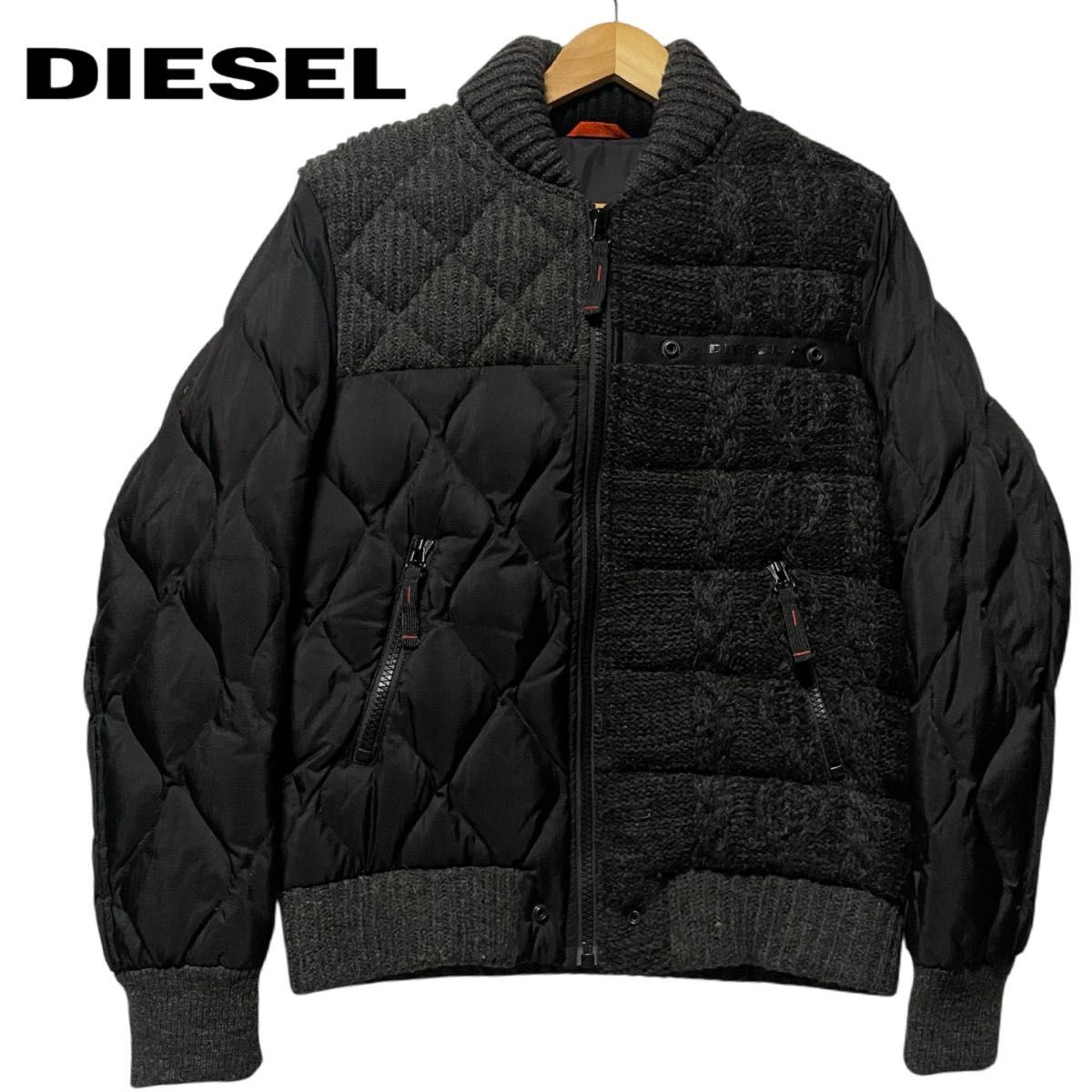 ディーゼル DIESEL ニット切り替え ダウンジャケット MA-1型｜Yahoo