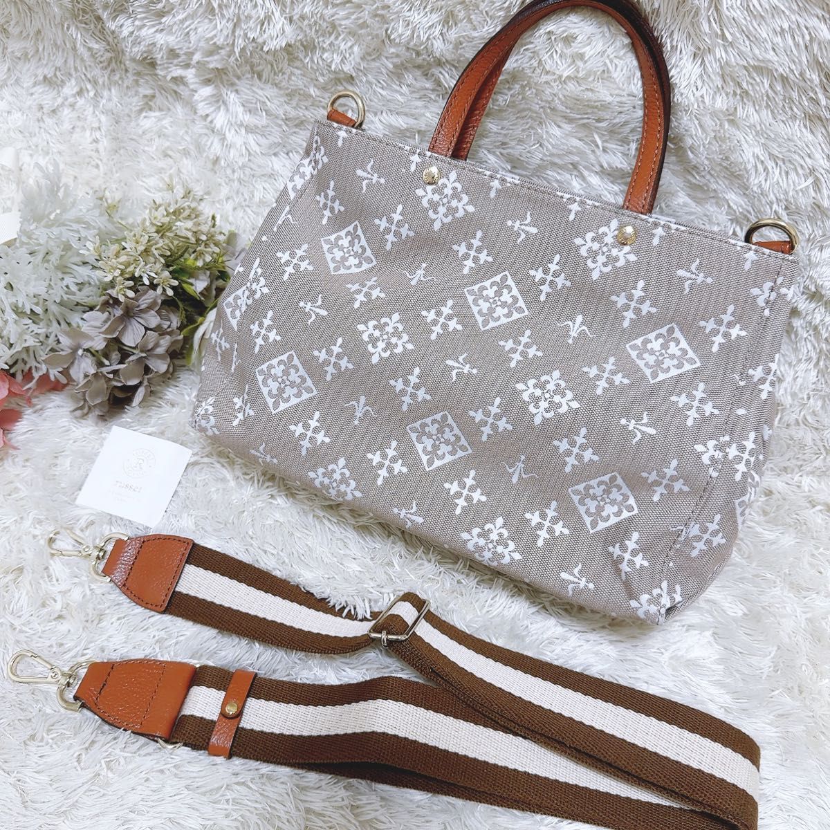 新品 russet ラシット 2way ショッパートートバッグ コットン