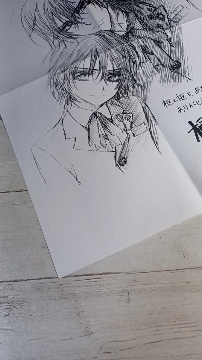ヴァンパイア騎士 購入特典 四つ折り イラストペーパー 樋野まつり