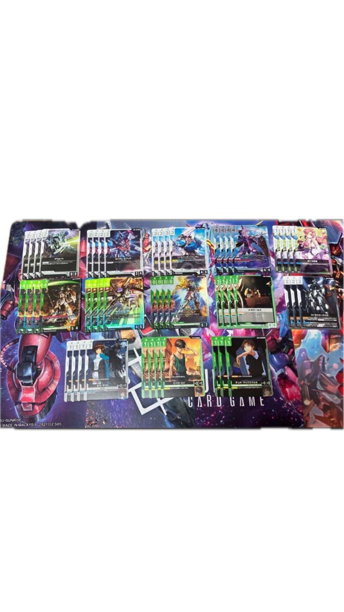 ガンダムカードゲーム 緑白 白緑 ウイングデッキ＋調整カード大量