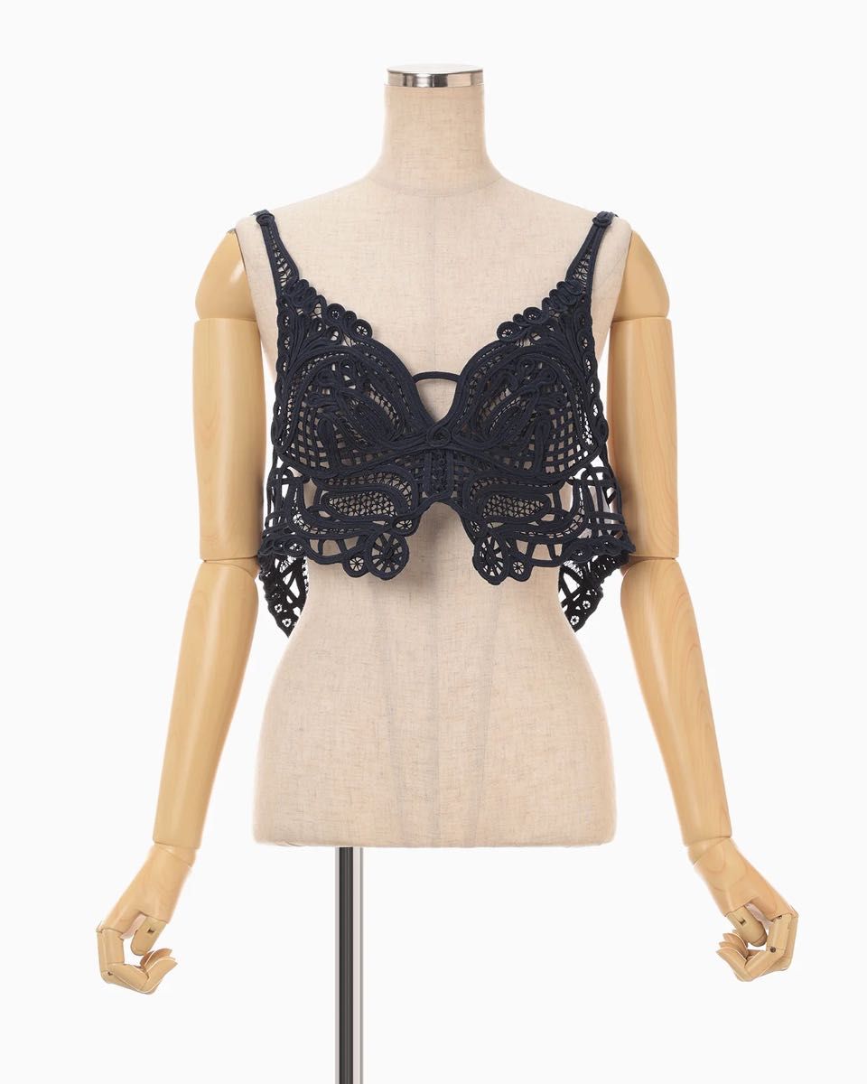 mame kurogouchi Cording Embroidery Vest コード刺繍 レース ビスチェ