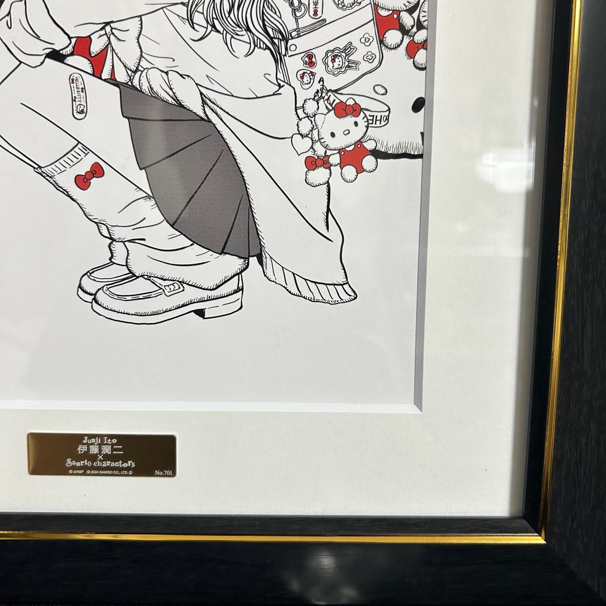 伊藤潤二 サンリオキャラクターズ 複製原画 ギャル富江 ハローキティ