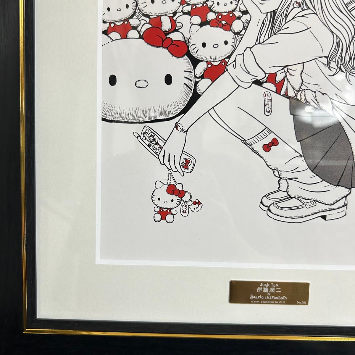 伊藤潤二 サンリオキャラクターズ 複製原画 ギャル富江 ハローキティ