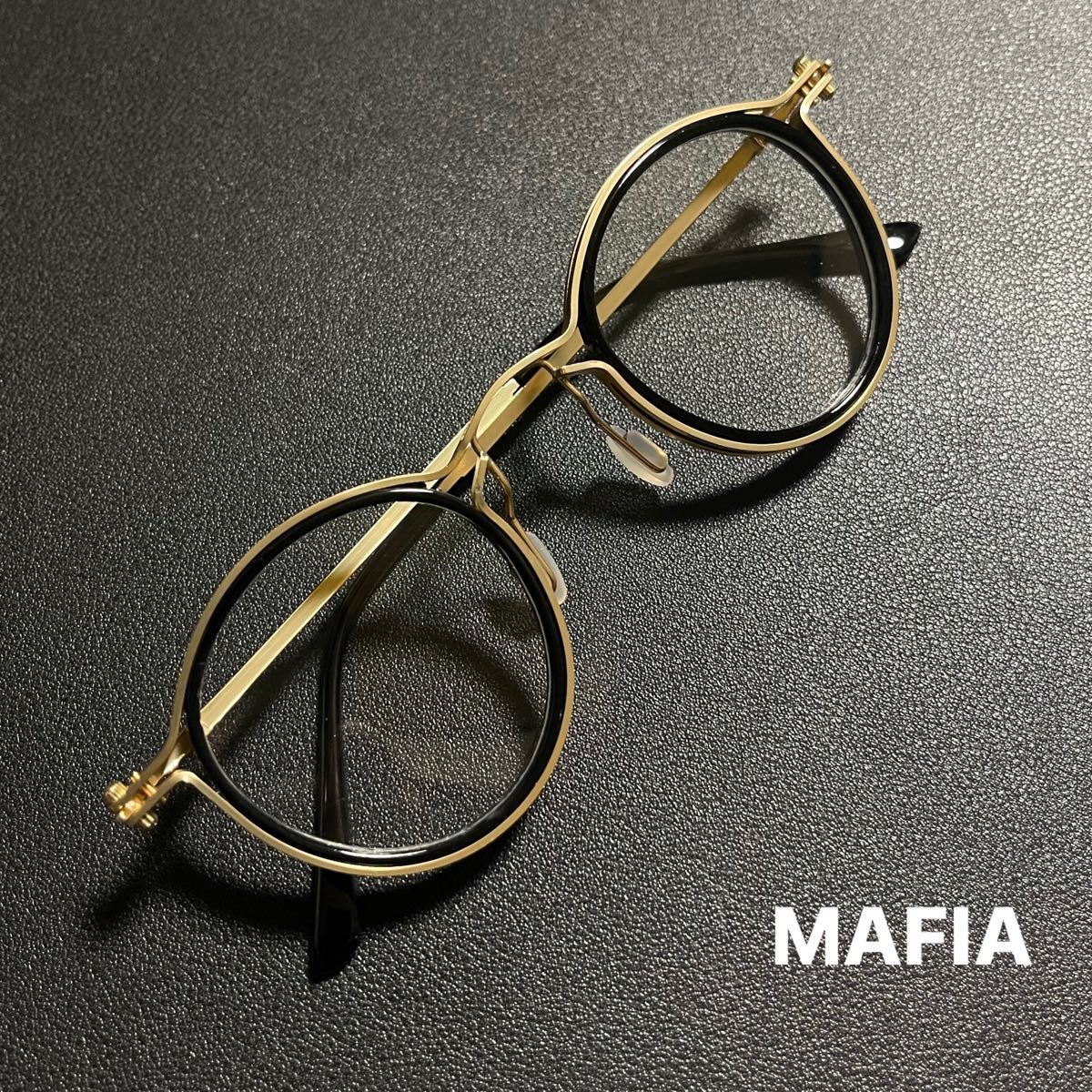 ラウンドメガネ ロイド眼鏡 ゴールドメタルフレーム ヴィンテージ風