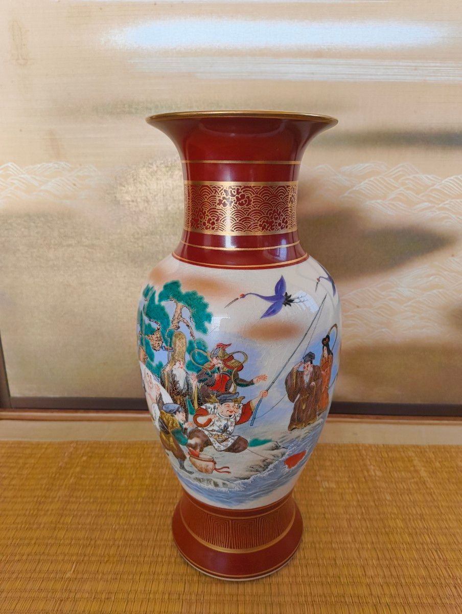 九谷焼 花瓶 壺 七福神 飾り壺 金彩｜Yahoo!フリマ（旧PayPayフリマ）