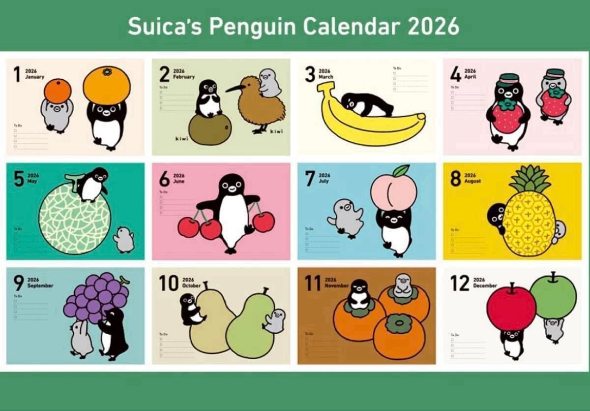 Suicaのペンギン 壁かけカレンダー 2026｜Yahoo!フリマ（旧PayPayフリマ）