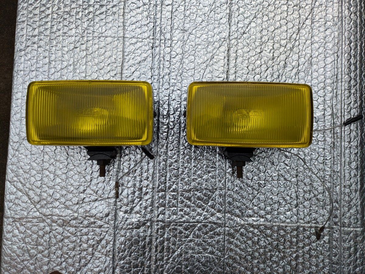 当時物PIAA60フォグランプ 2個セット イエローレンズ 角型｜Yahoo