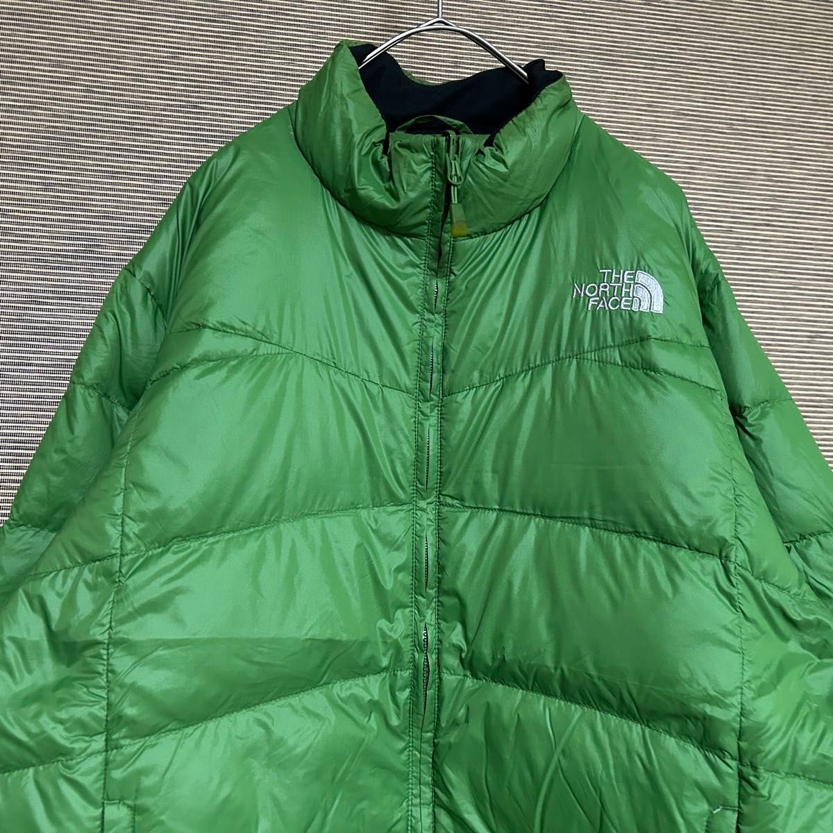 ノースフェイス ダウンジャケット 700フィル 緑グリーン刺繍 アウター