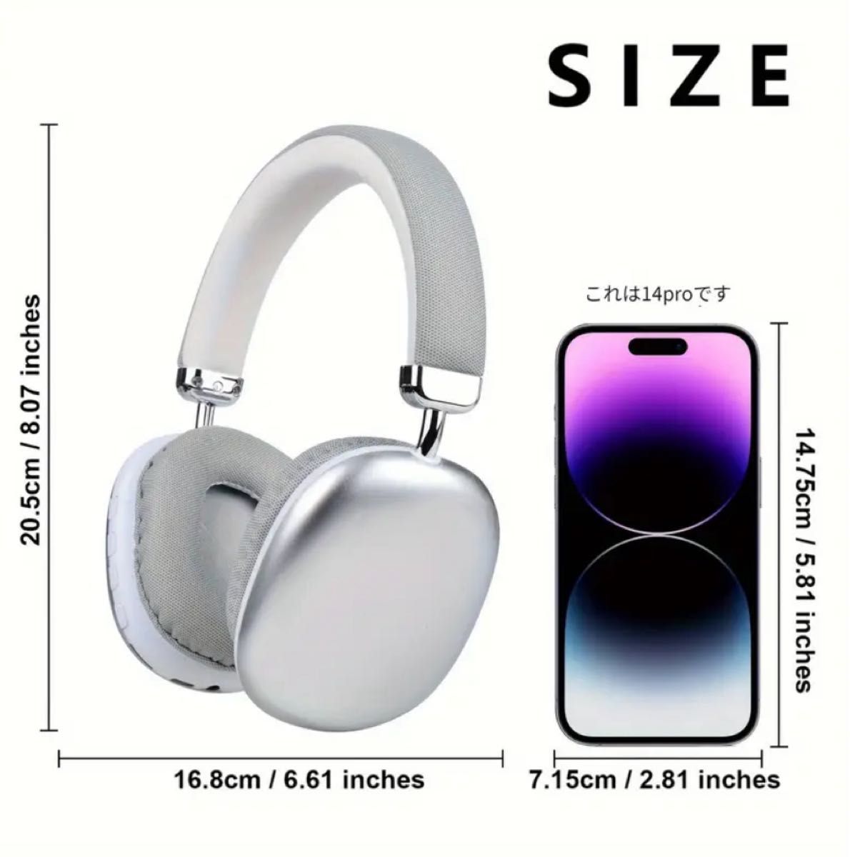 Bluetooth ワイヤレスヘッドホン シルバー 高音質 重低音｜Yahoo