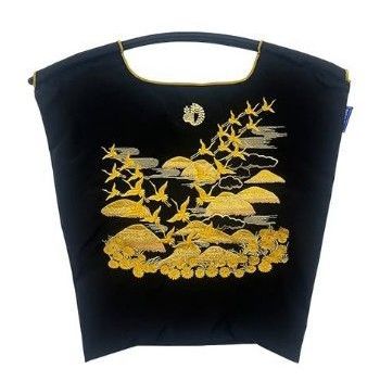 染織いわもと Ball&Chain エコバッグ M ブラック 新品&正規品｜Yahoo