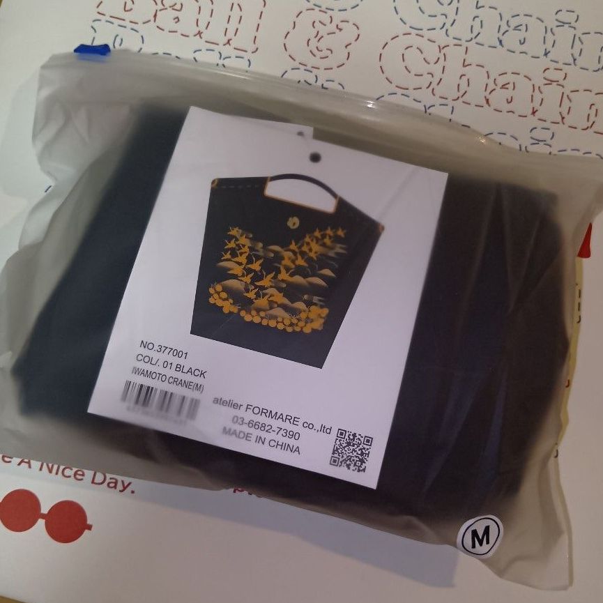 染織いわもと Ball&Chain エコバッグ M ブラック 新品&正規品｜Yahoo