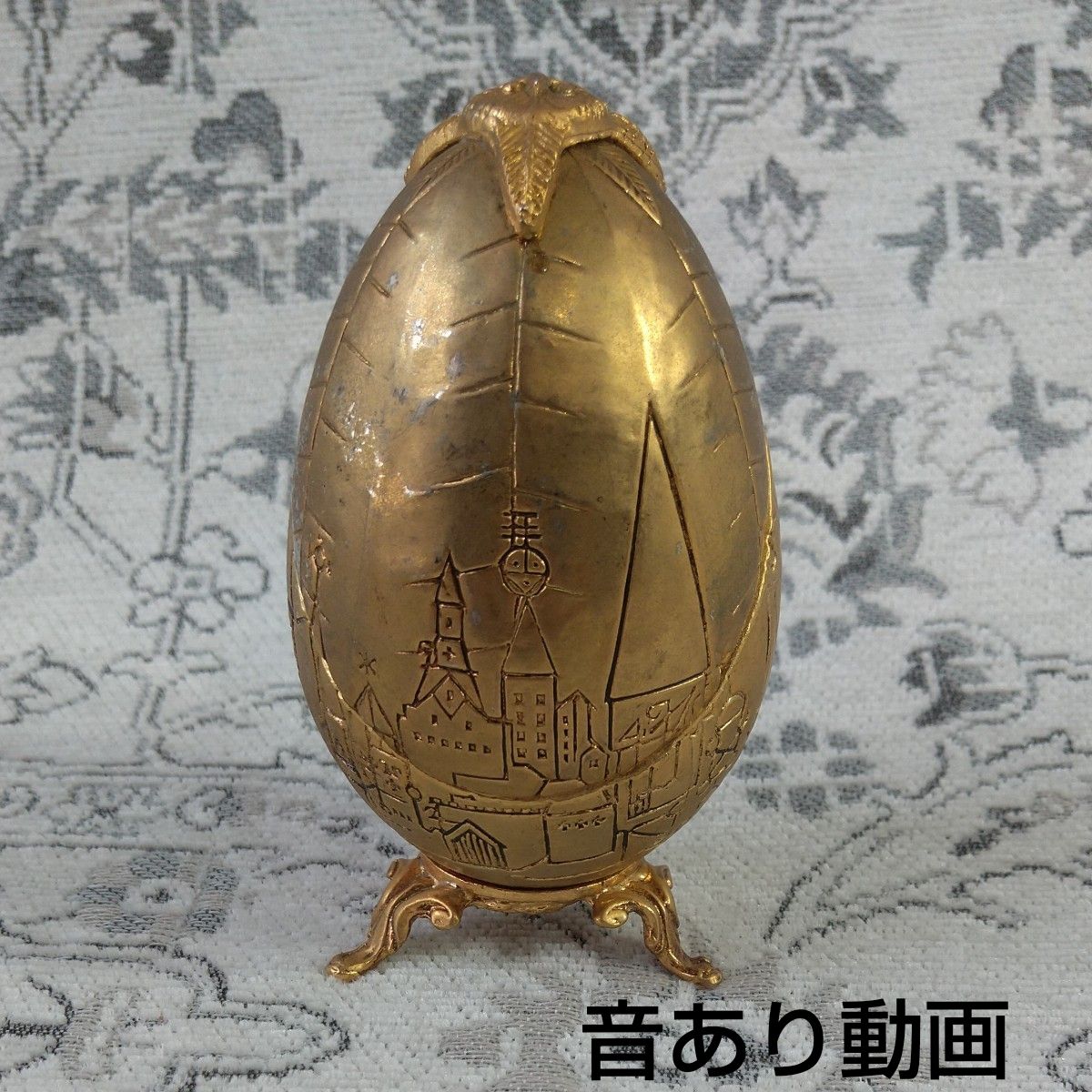 希少／動作確認済】ハリーポッター オルゴール付きジュエリーケース 金