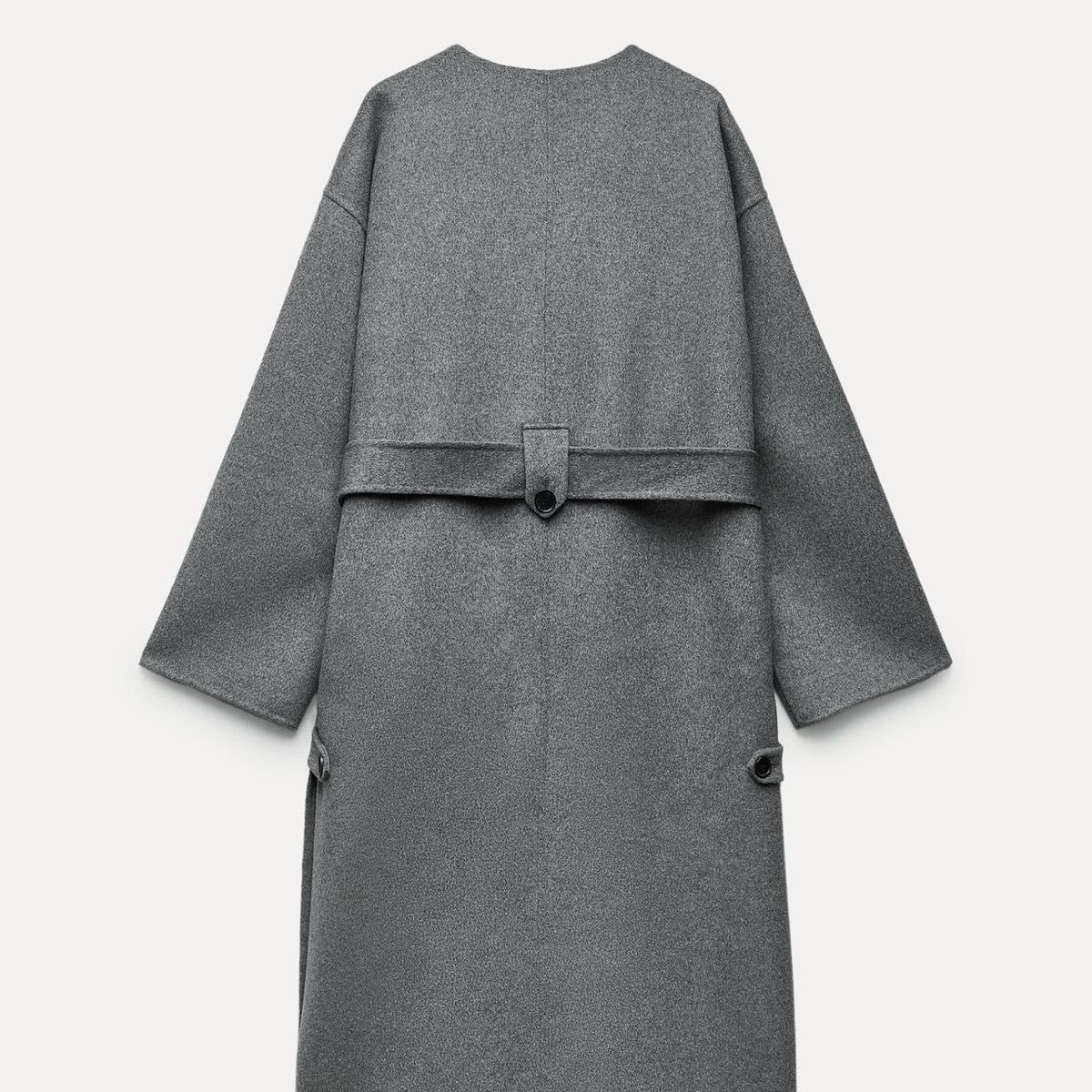 値下げ ZARA ウールブレンド コート ロングコート XS Sサイズ グレー