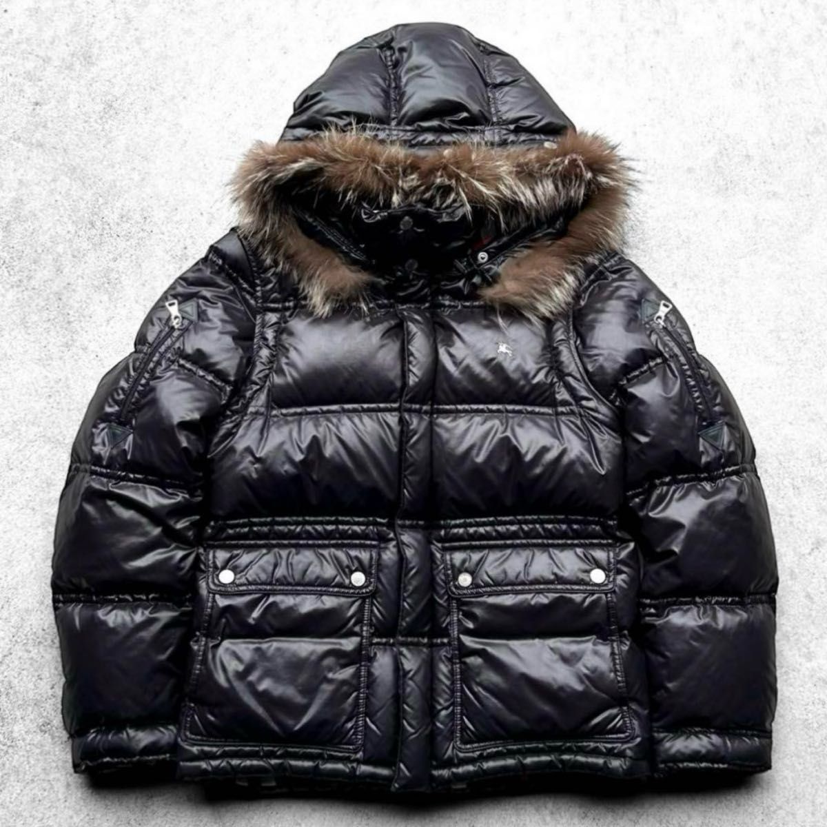 名作 BURBERRY BLACK LABEL バーバリーブラックレーベル 光沢 6way