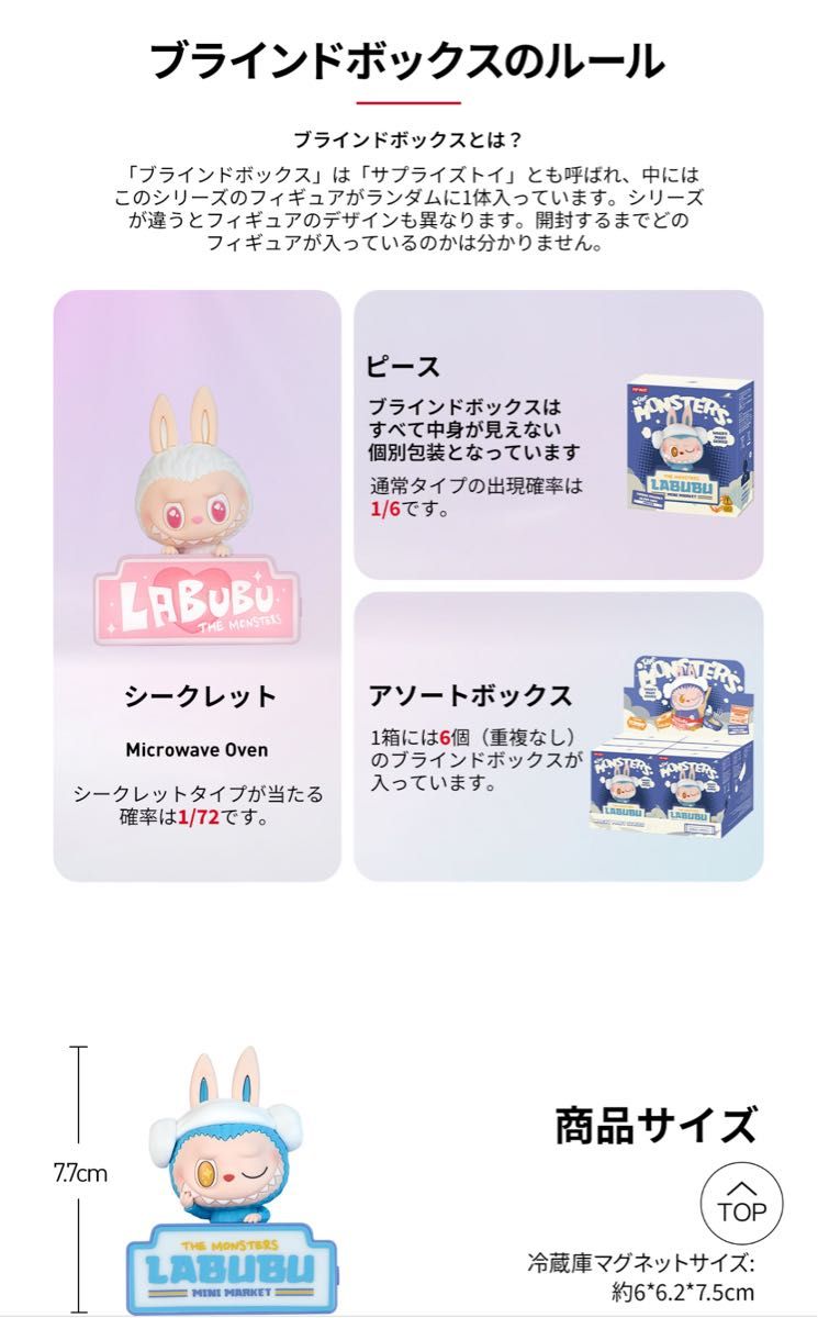 Labubu Wacky Mart マグネット 1アソートボックス ラブブ THE MONSTERS