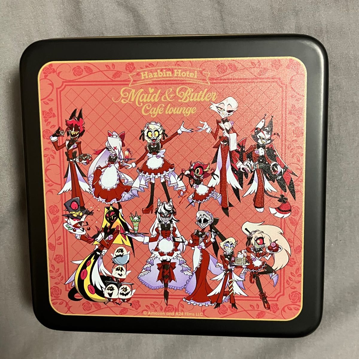 アニメイトカフェ ハズビンホテル スクエア缶ケース チャーリー