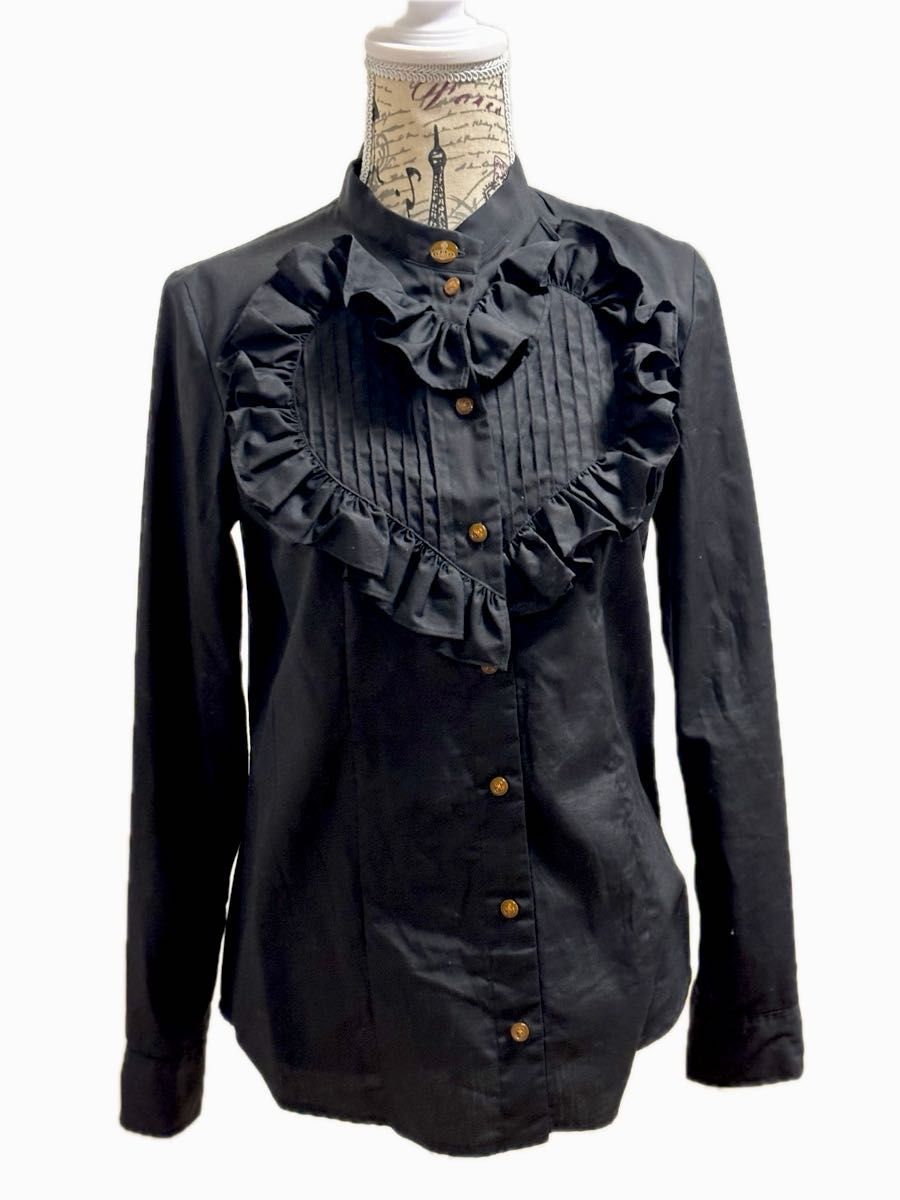 ヴィヴィアンウエストウッド レッドレーベル ラブ ハート フリルシャツ