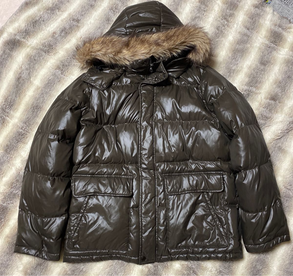 old UNIQLO プレミアム ダウンジャケット y2k 00s ファー 光沢