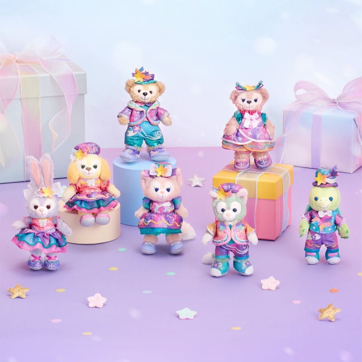 香港ディズニーランド 20周年 ダッフィー＆フレンズ ぬいぐるみバッジ