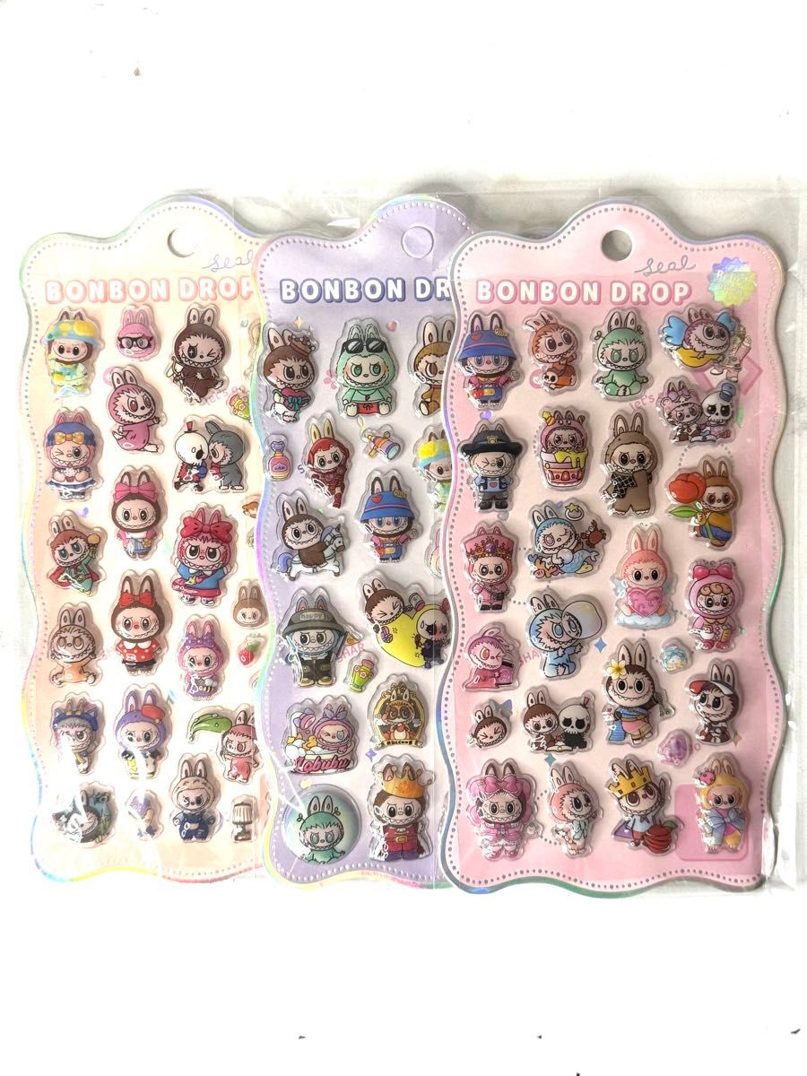 ラブブ LABUBU ボンボンドロップシール うるちゅるポップシール｜Yahoo