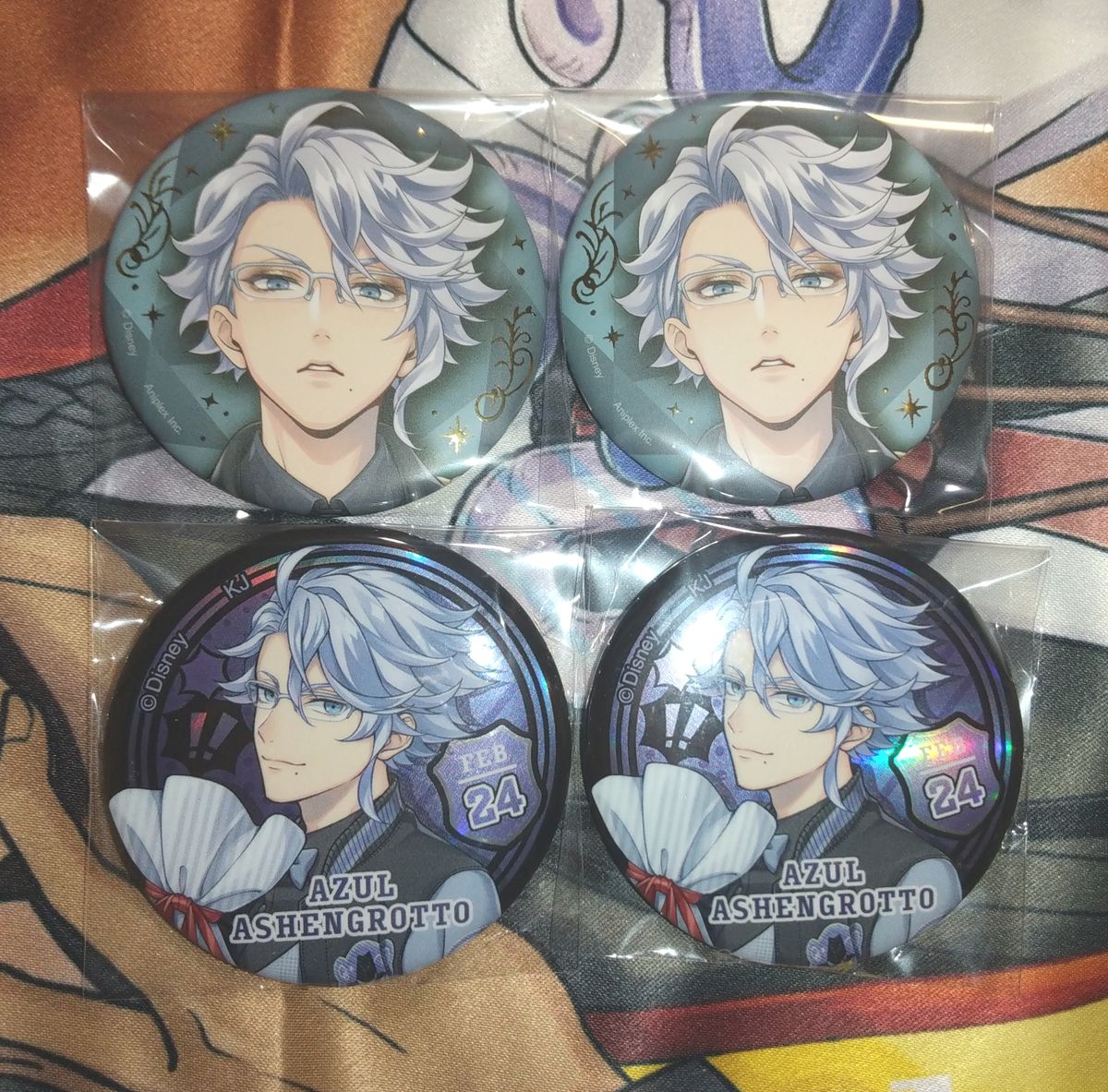 ツイステ ブレイジングジュエル ユニオンバースデー 缶バッジ アズール