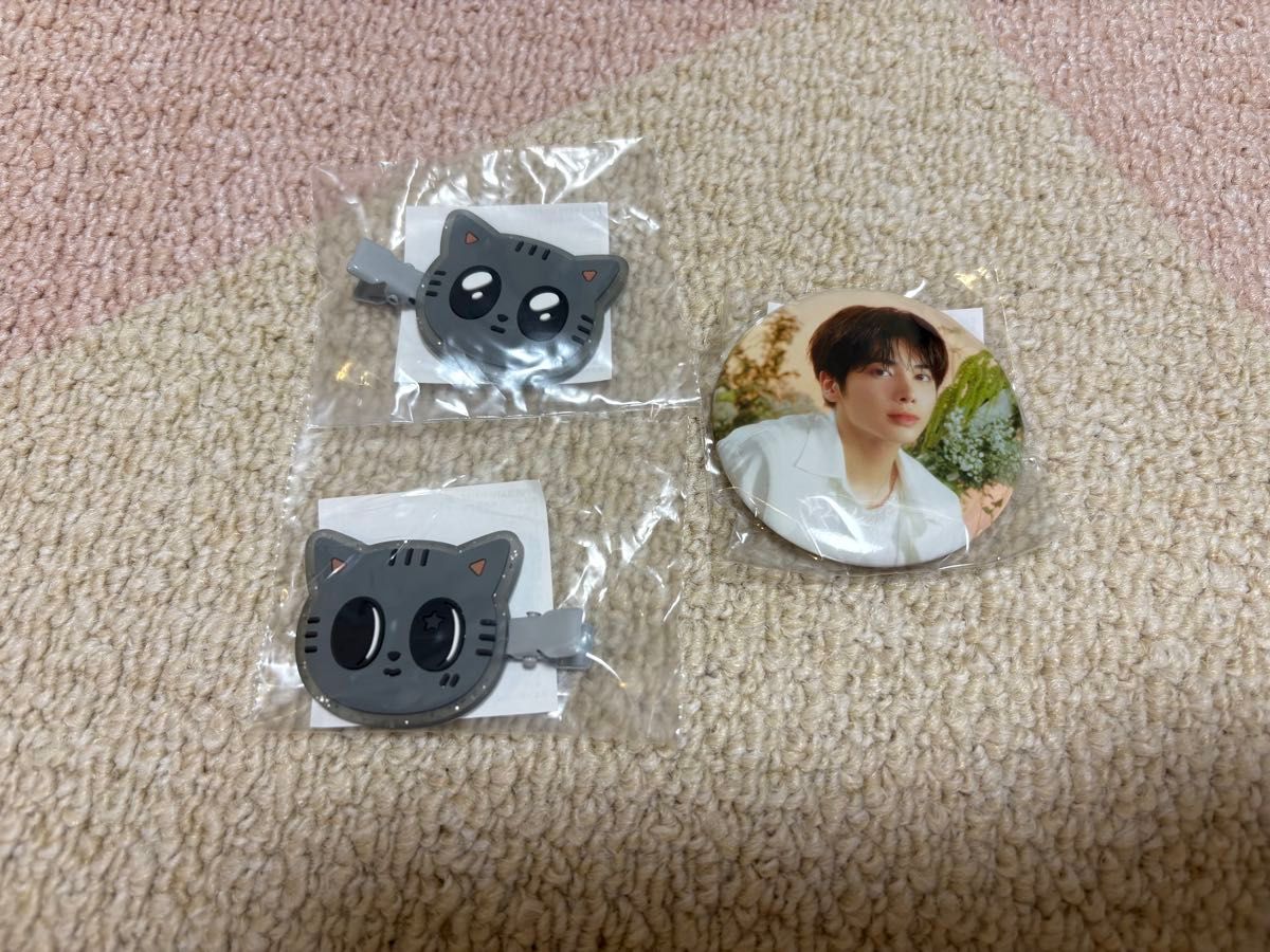 TXT TOMORROW X TOGETHER ポップアップ ヘアクリップ 缶バッジ