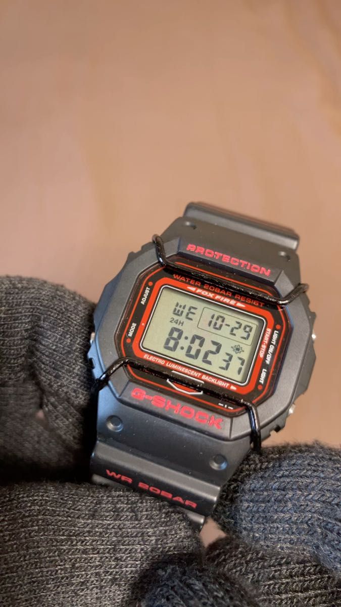 新品 フルメタルカスタム G-SHOCK ペイズリー柄 ブラック 反転液晶 dw