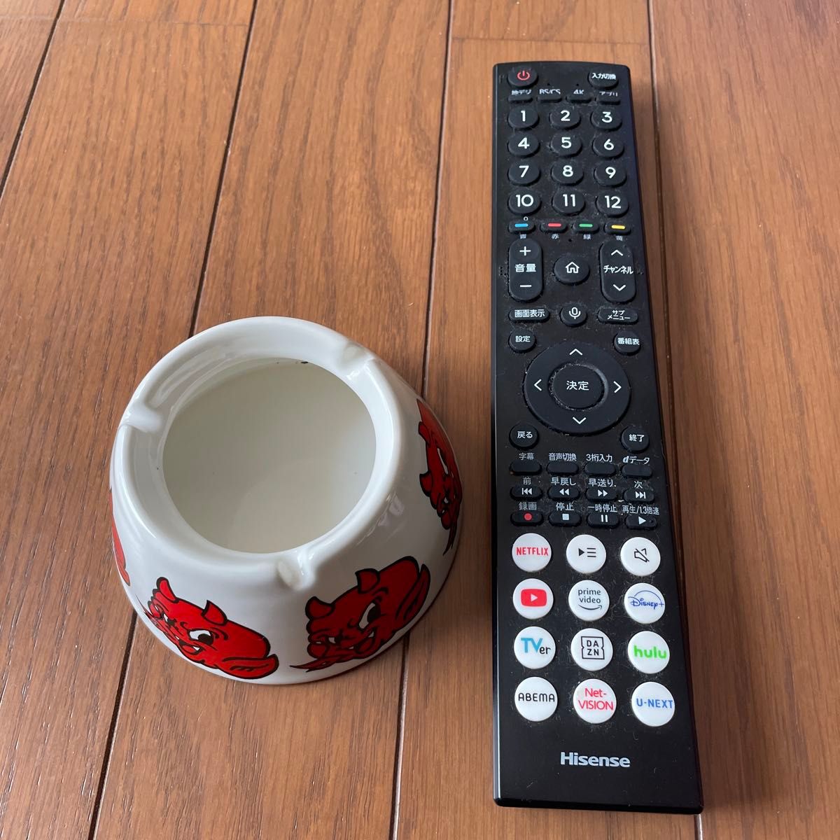 超希少 クリームソーダ ピンクドラゴン レッドデビル 灰皿 レッド 陶器