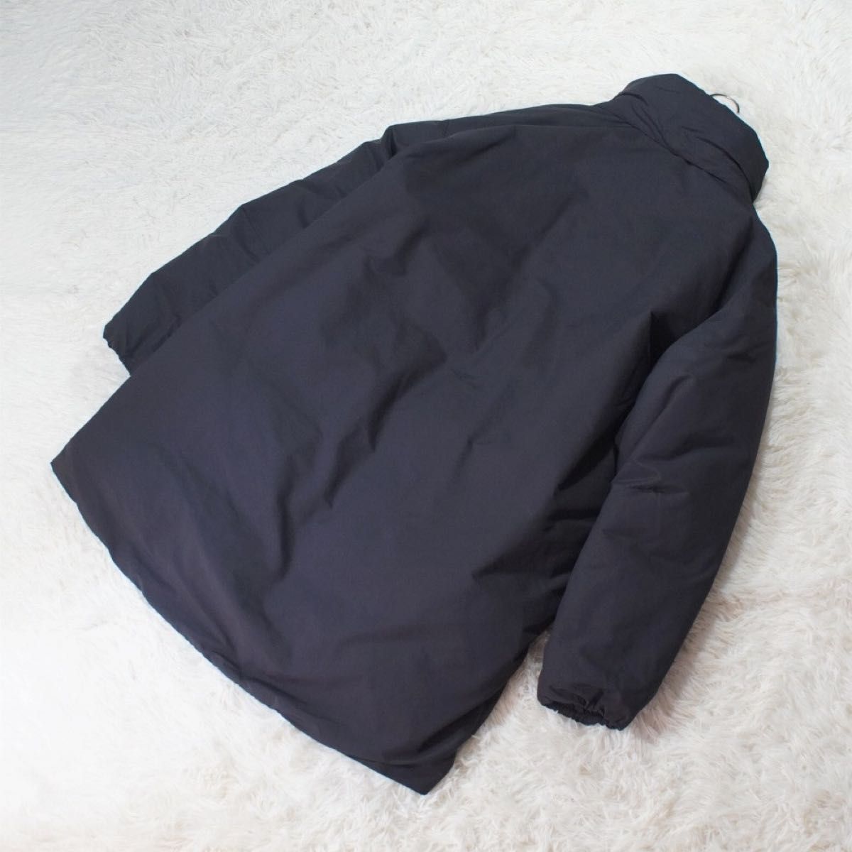 美品 24年製《無印良品》撥水スタンドカラーダウンコート(L)黒
