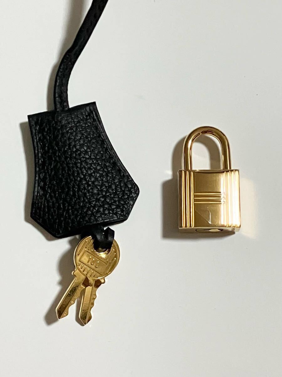 未使用 HERMES パドロック & クロシェット ゴールド ブラック エルメス