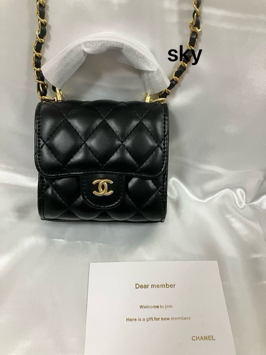 CHANEL シャネル ノベルティ ショルダーバッグ ミラー付きバッグ 黒
