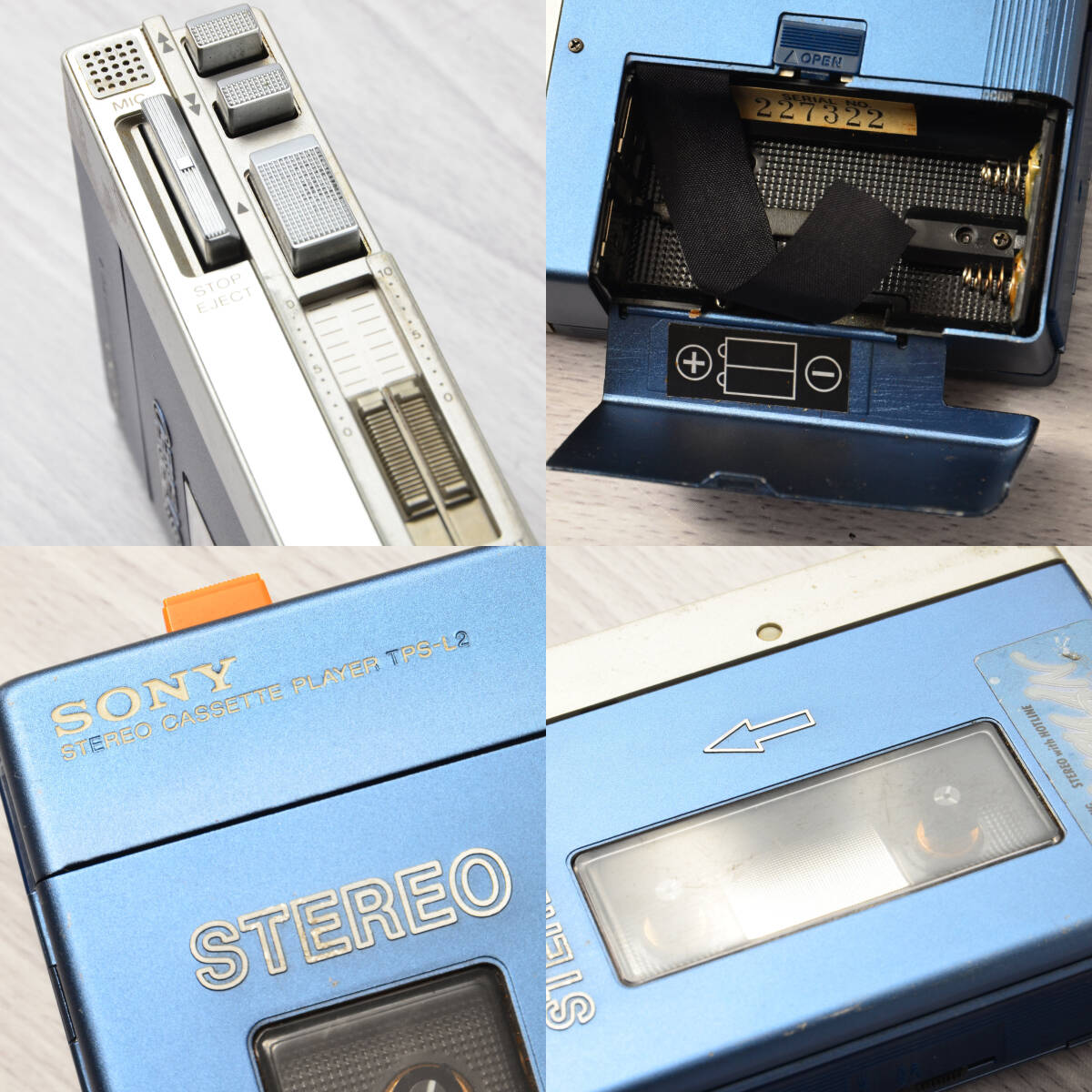 SONY 初代WALKMAN TPS-L2 中期型 ソニーカセットウォークマン ケース付