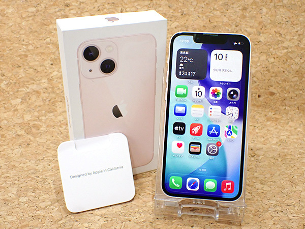 ☆【中古】国内版SIMフリー iPhone 13 mini 128GB ピンク MLJF3J/A