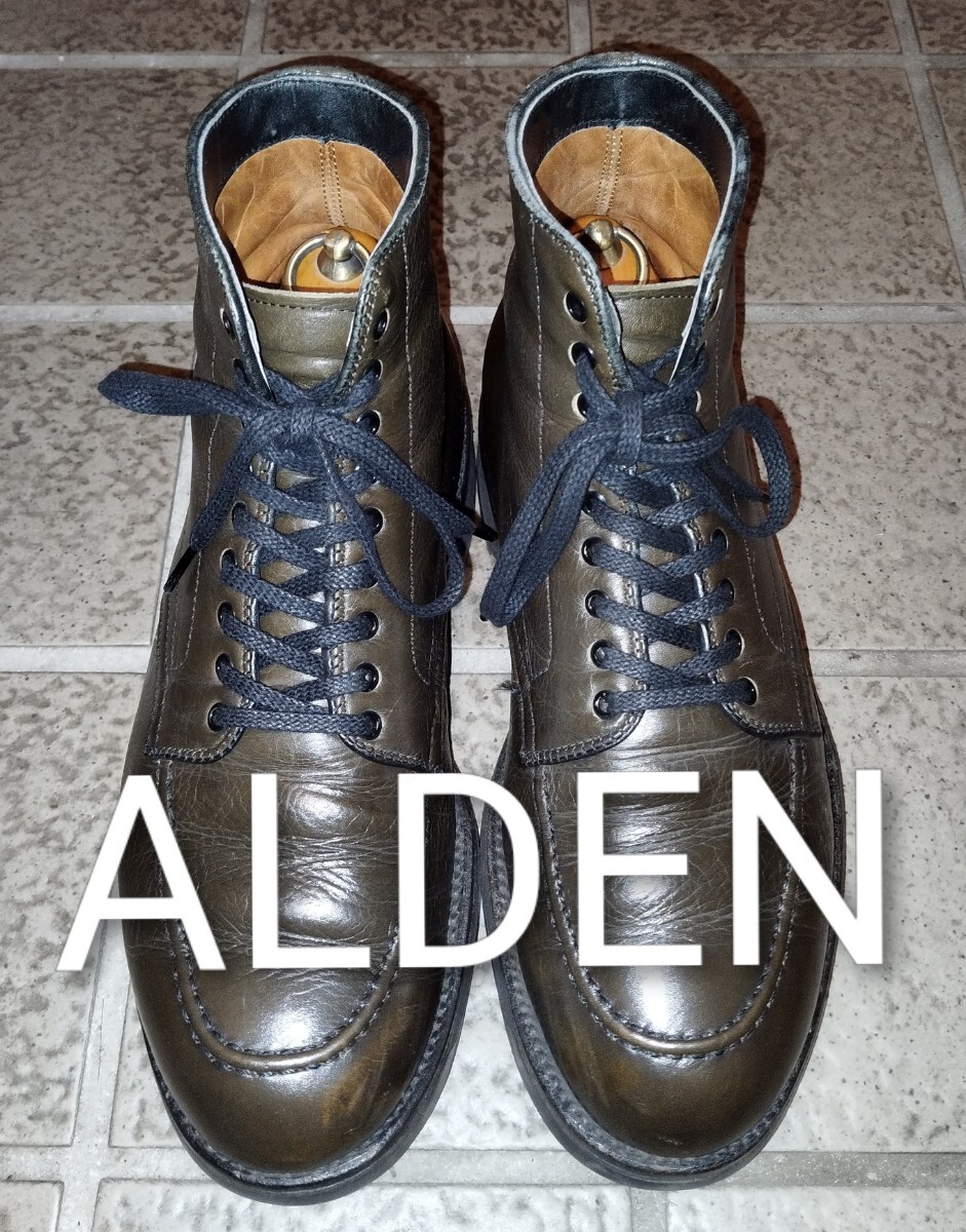 オールデン インディブーツ オリーブグリーン 6 1/2D 希少 格安出品