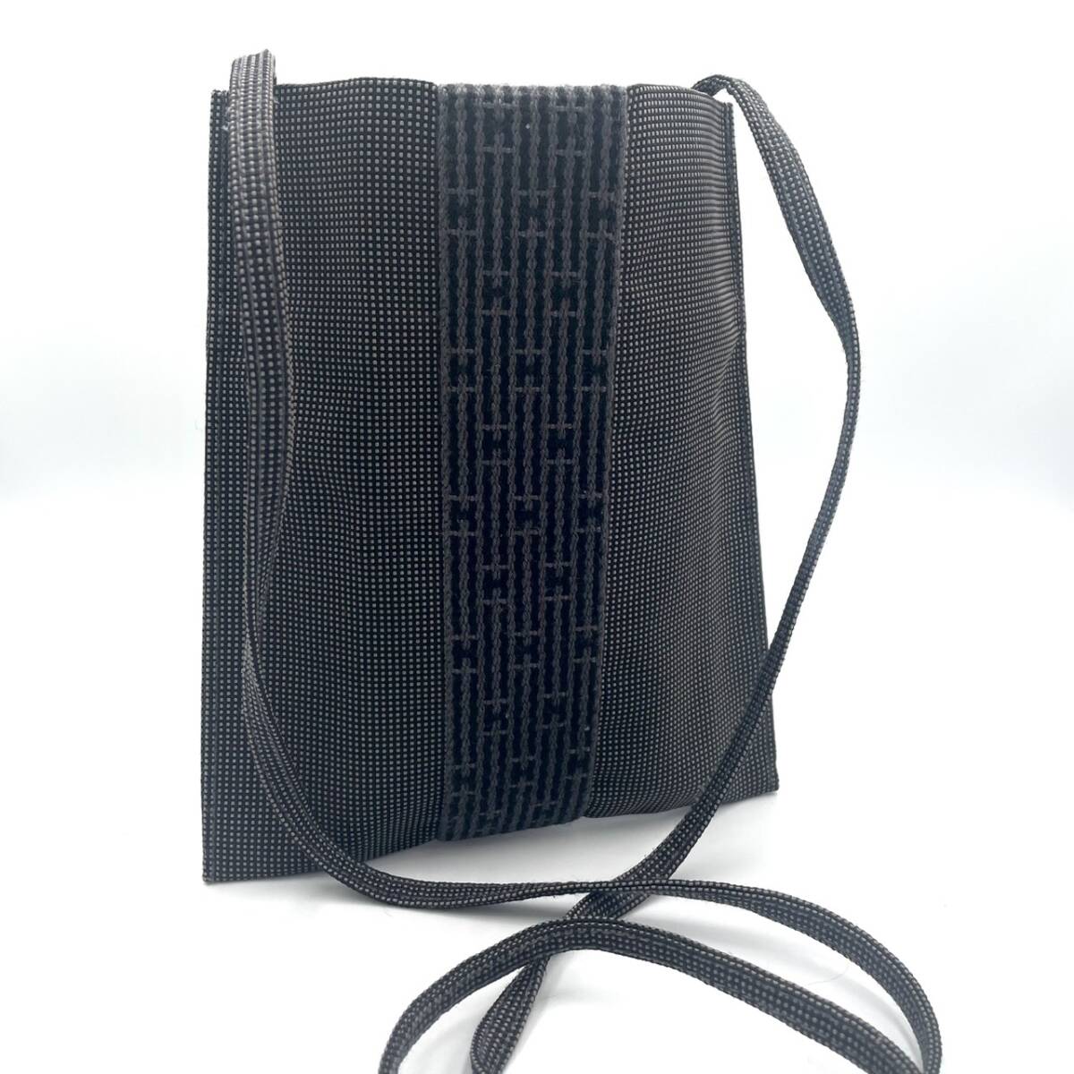 極美品 HERMES エルメス エールライン グレー ポシェット ショルダー