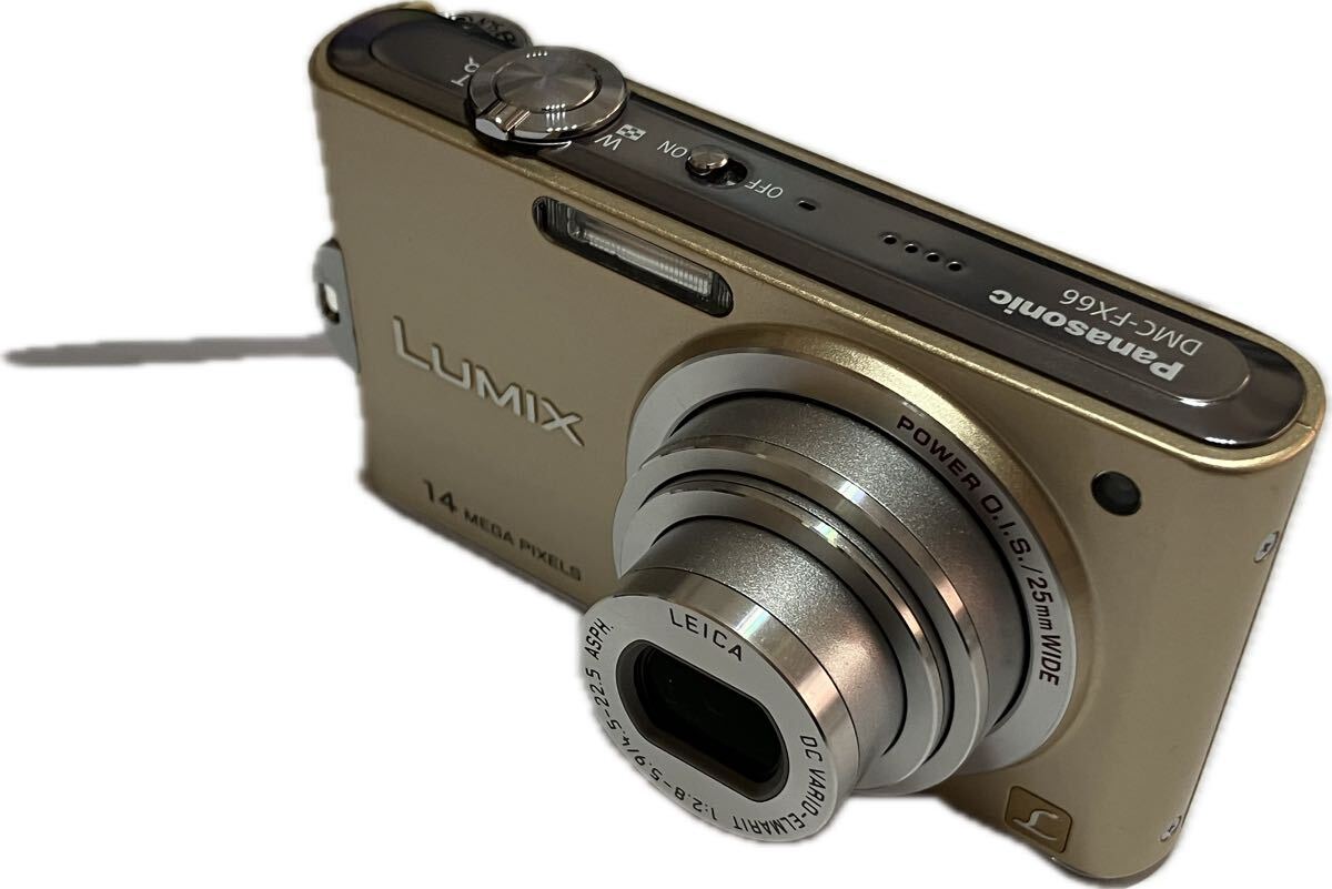 パナソニック Panasonic LUMIX DMC-FX66 ゴールド バッテリー付き