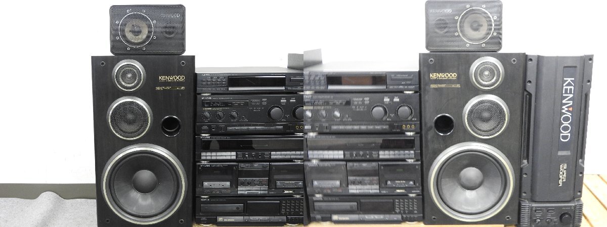 レトロ音響】KENWOOD コンポセット 5点＋スピーカー＋リモコン