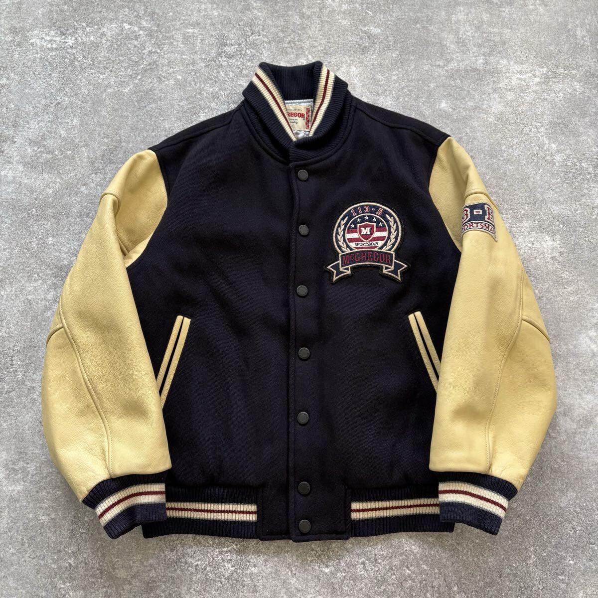 McGREGOR】マクレガー 袖革 スタジャン スタジアムジャンパー 90s