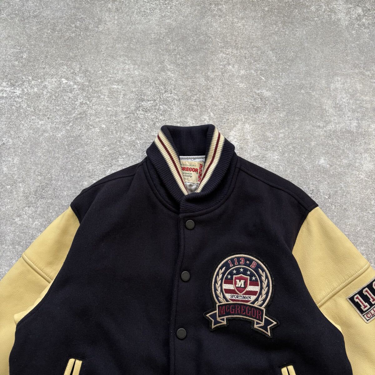 McGREGOR】マクレガー 袖革 スタジャン スタジアムジャンパー 90s