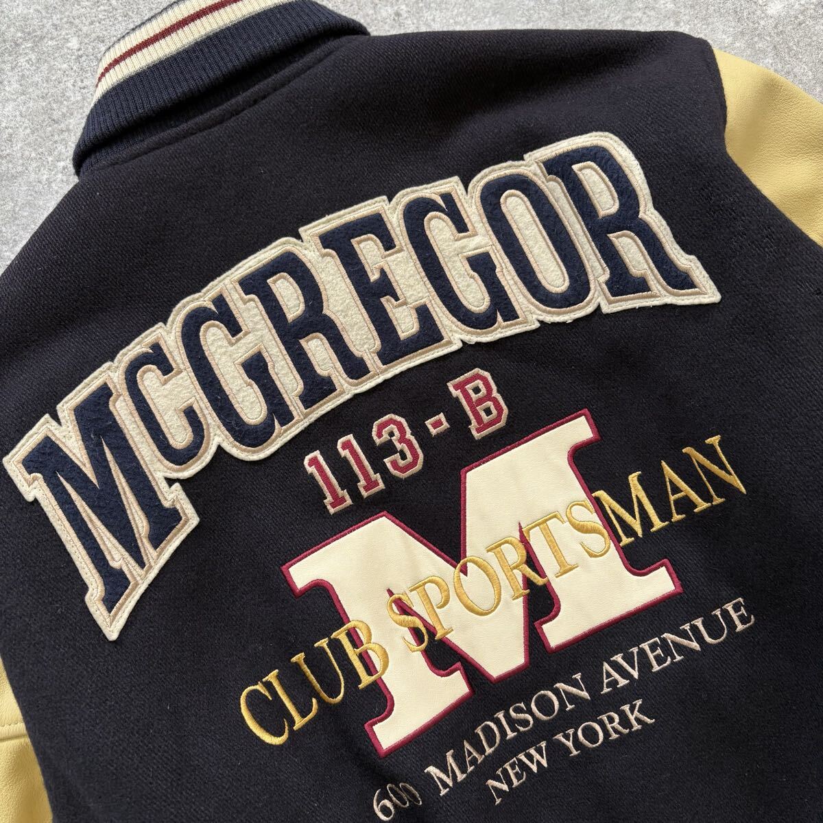 McGREGOR】マクレガー 袖革 スタジャン スタジアムジャンパー 90s