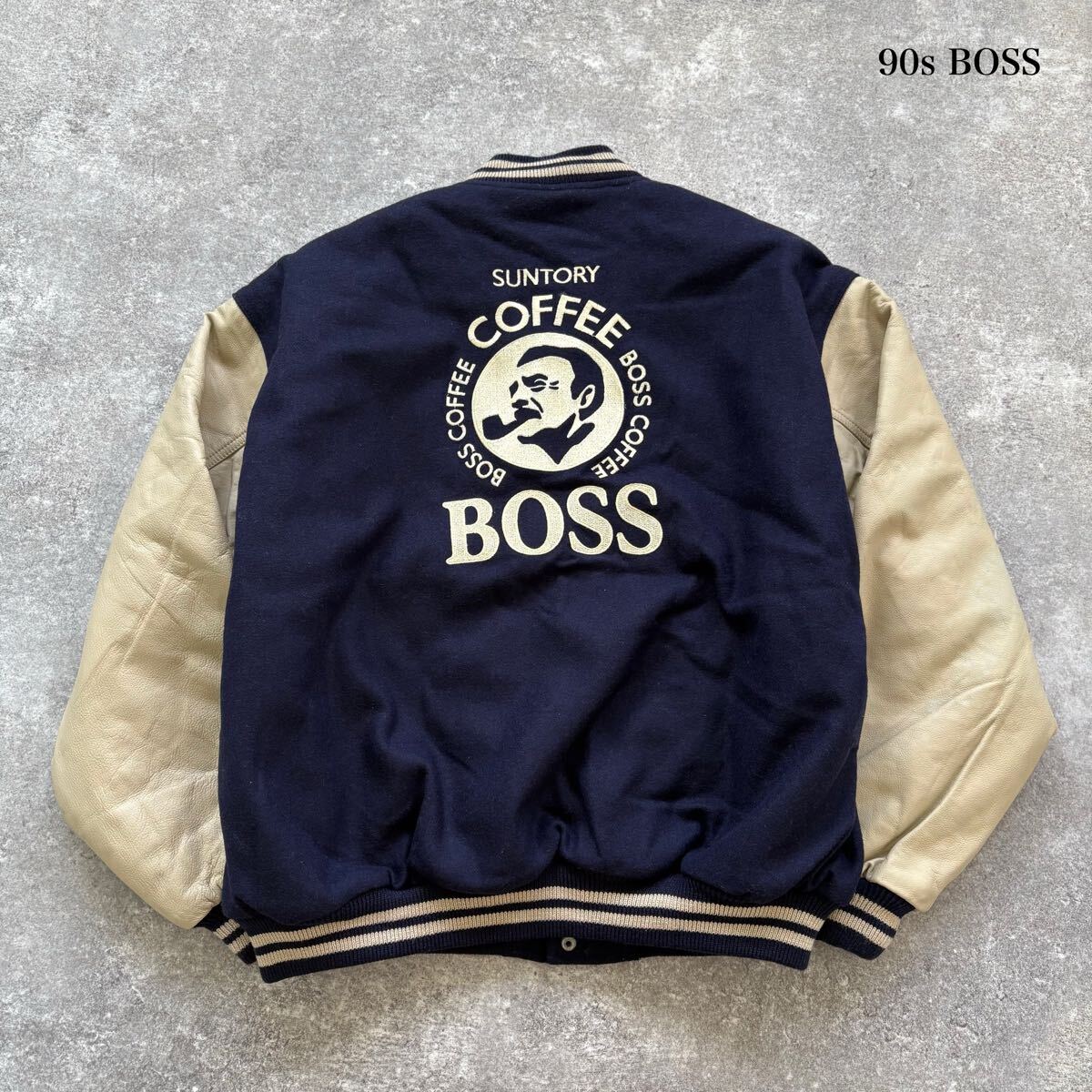 SUNTORY BOSS】サントリーボス 90s ボスジャン スタジャン 初期モデル