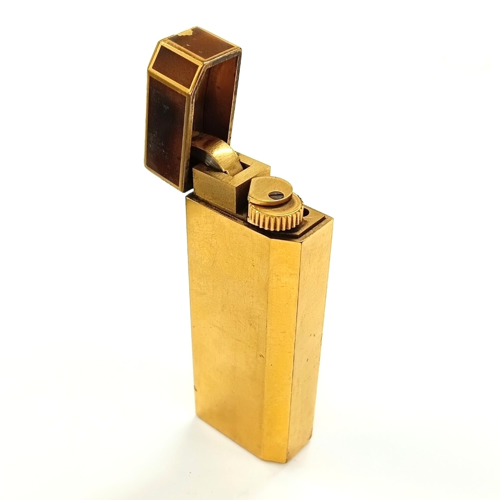 Cartier シルバーライター 専用ケース付き 五角形 カルティエ シルバー