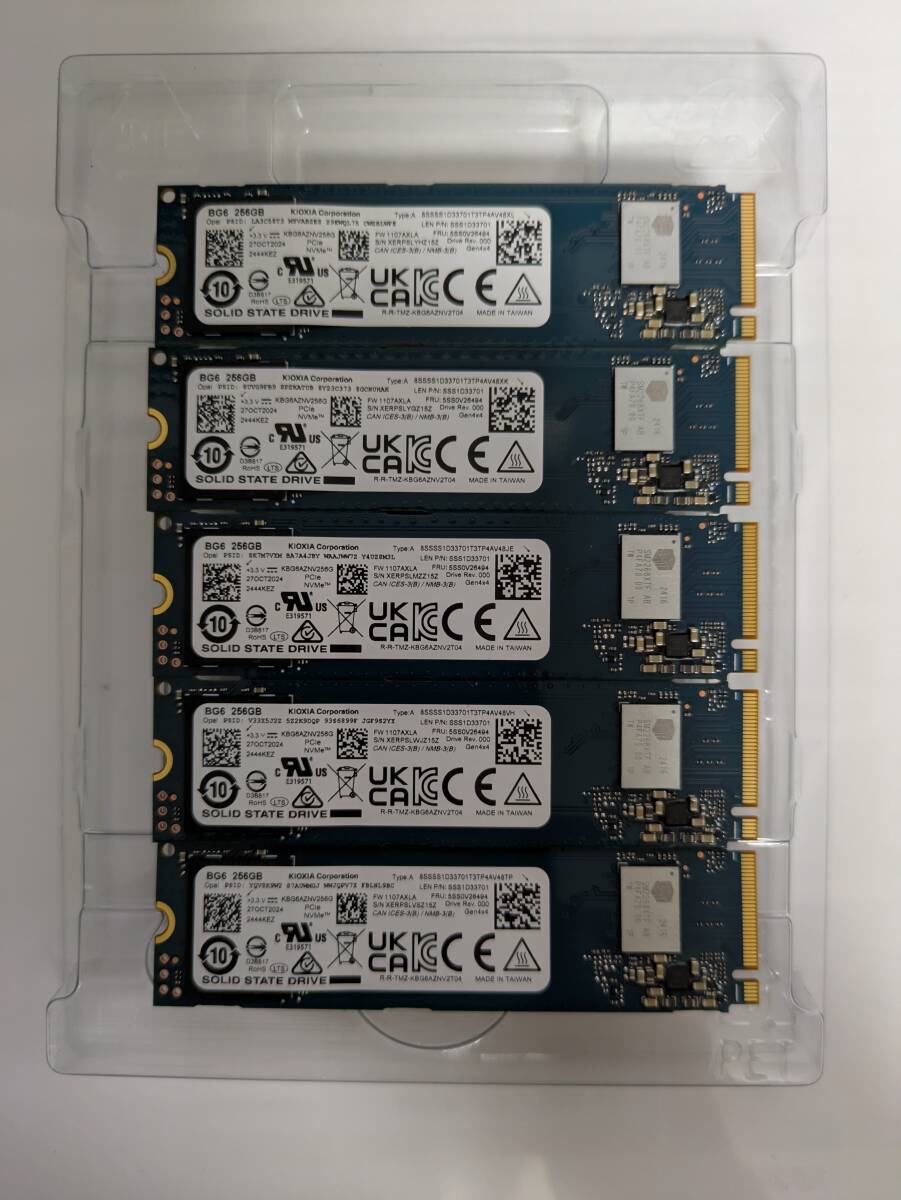 新品同様5個セット 】 KIOXIA BG6 KBG6AZNV256G SSD 256GB NVMe PCIe4
