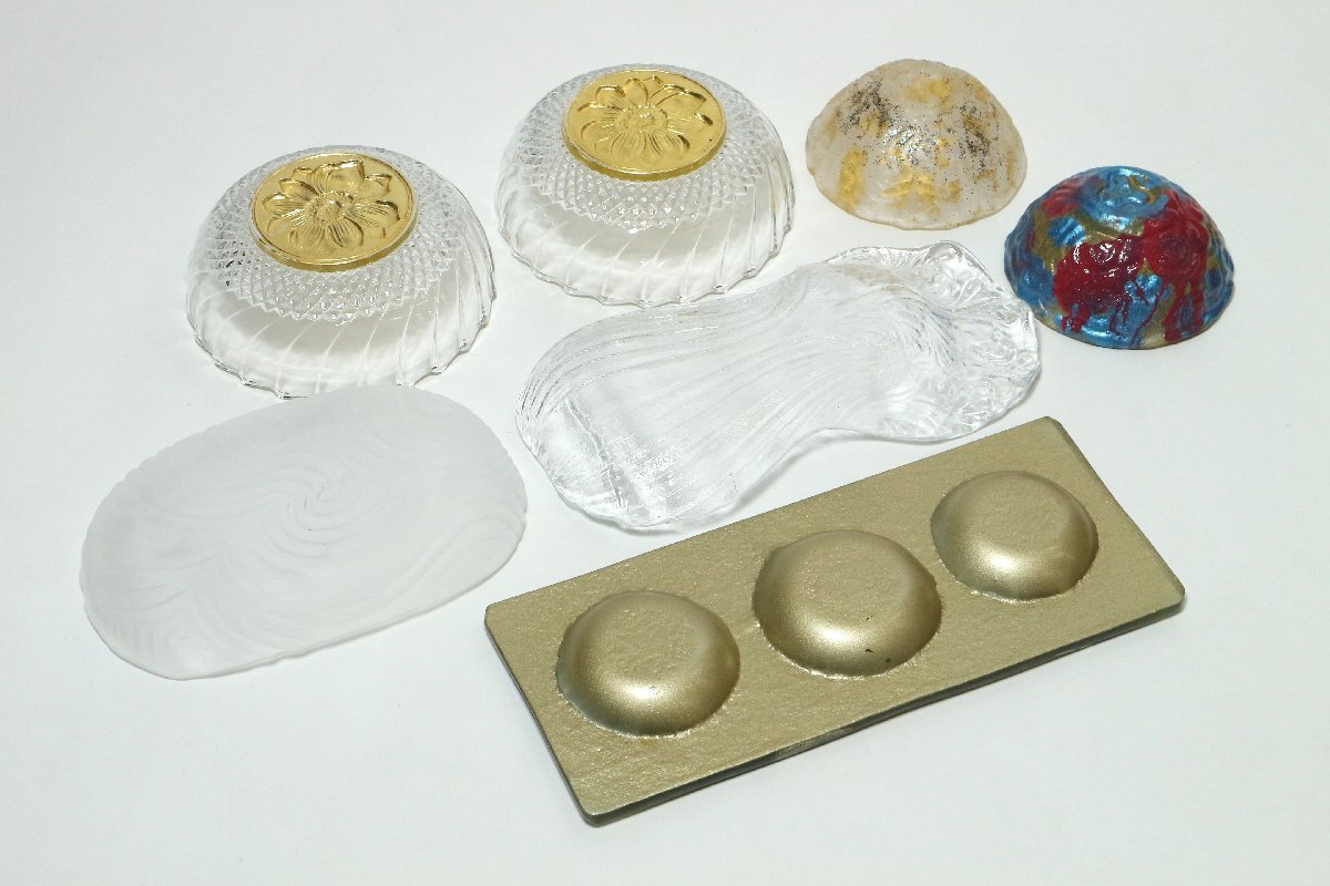 魯山人 黄瀬戸鉢 坂田甚内 ガラス皿5枚 箱なし 魯山人 黄瀬戸鉢 坂田